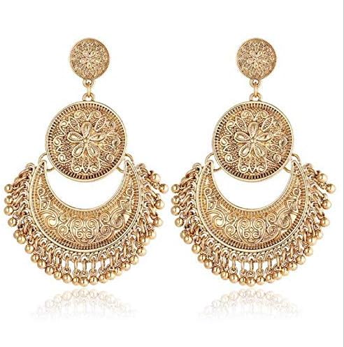 Gold chandbali earrings — product photo